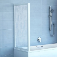 картинка N 1 к APSV-70 Боковая часть 70 см к шторке на ванну профиль белый Transparent