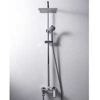картинка N 2 к Bravat Opal Душевая колонна со смесителем для ванны, поворотный излив (верхний душ квадратной формы)