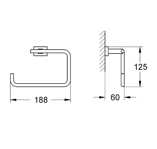 Grohe Essentials Cube Кольцо для полотенца