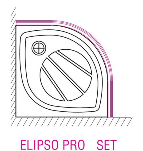 Elipso-90 PRO SET Панель для поддона с креплением белая