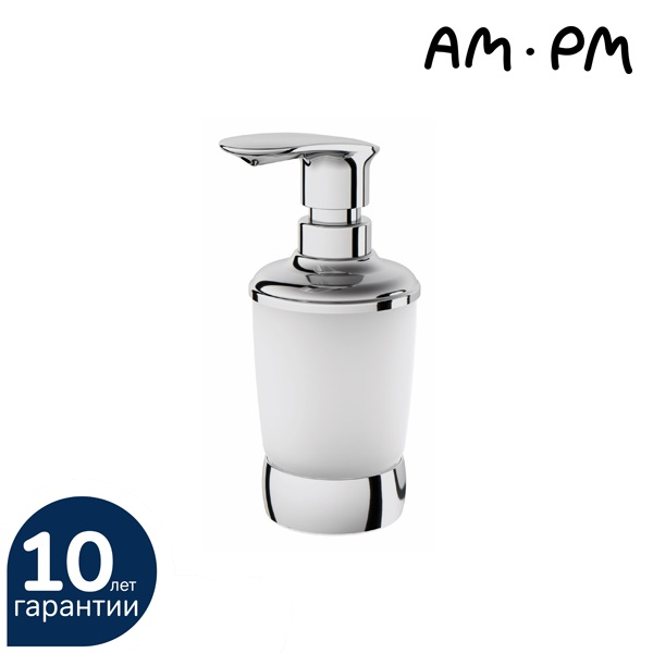 картинка N 12 к AM.PM Sensation, Стеклянный диспенсер для жидкого мыла, отдельно стоящий, хром 