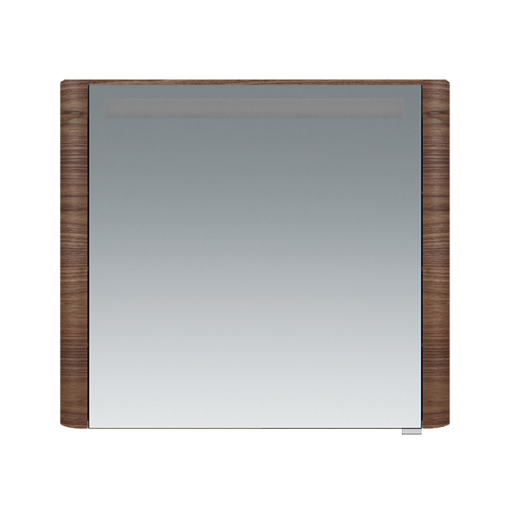 картинка N 10 к AM.PM Sensation, зеркало, зеркальный шкаф, левый, 80 см, с подсветкой, орех, текстурированная 