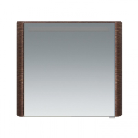 картинка N 1 к AM.PM Sensation, зеркало, зеркальный шкаф, левый, 80 см, с подсветкой, табачный дуб, текстур 
