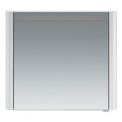 AM.PM Sensation, зеркало, зеркальный шкаф, левый, 80 см, с подсветкой, белый, глянец 