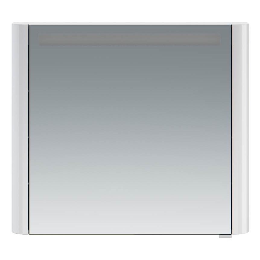 картинка N 2 к AM.PM Sensation, зеркало, зеркальный шкаф, левый, 80 см, с подсветкой, белый, глянец 