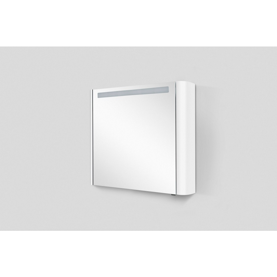 картинка N 8 к AM.PM Sensation, зеркало, зеркальный шкаф, левый, 80 см, с подсветкой, белый, глянец 