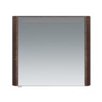 картинка N 1 к AM.PM Sensation, зеркало, зеркальный шкаф, правый, 80 см, с подсветкой, табачный дуб, текстур 