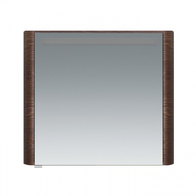 AM.PM Sensation, зеркало, зеркальный шкаф, правый, 80 см, с подсветкой, табачный дуб, текстур 