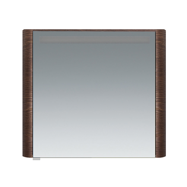 картинка N 8 к AM.PM Sensation, зеркало, зеркальный шкаф, правый, 80 см, с подсветкой, табачный дуб, текстур 