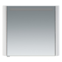 картинка N 1 к AM.PM Sensation, зеркало, зеркальный шкаф, правый,80 см, с подсветкой, белый, глянец 