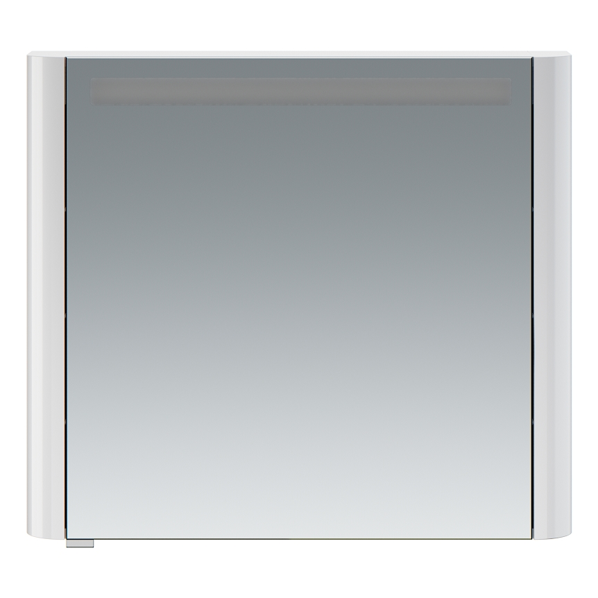 картинка N 2 к AM.PM Sensation, зеркало, зеркальный шкаф, правый,80 см, с подсветкой, белый, глянец 