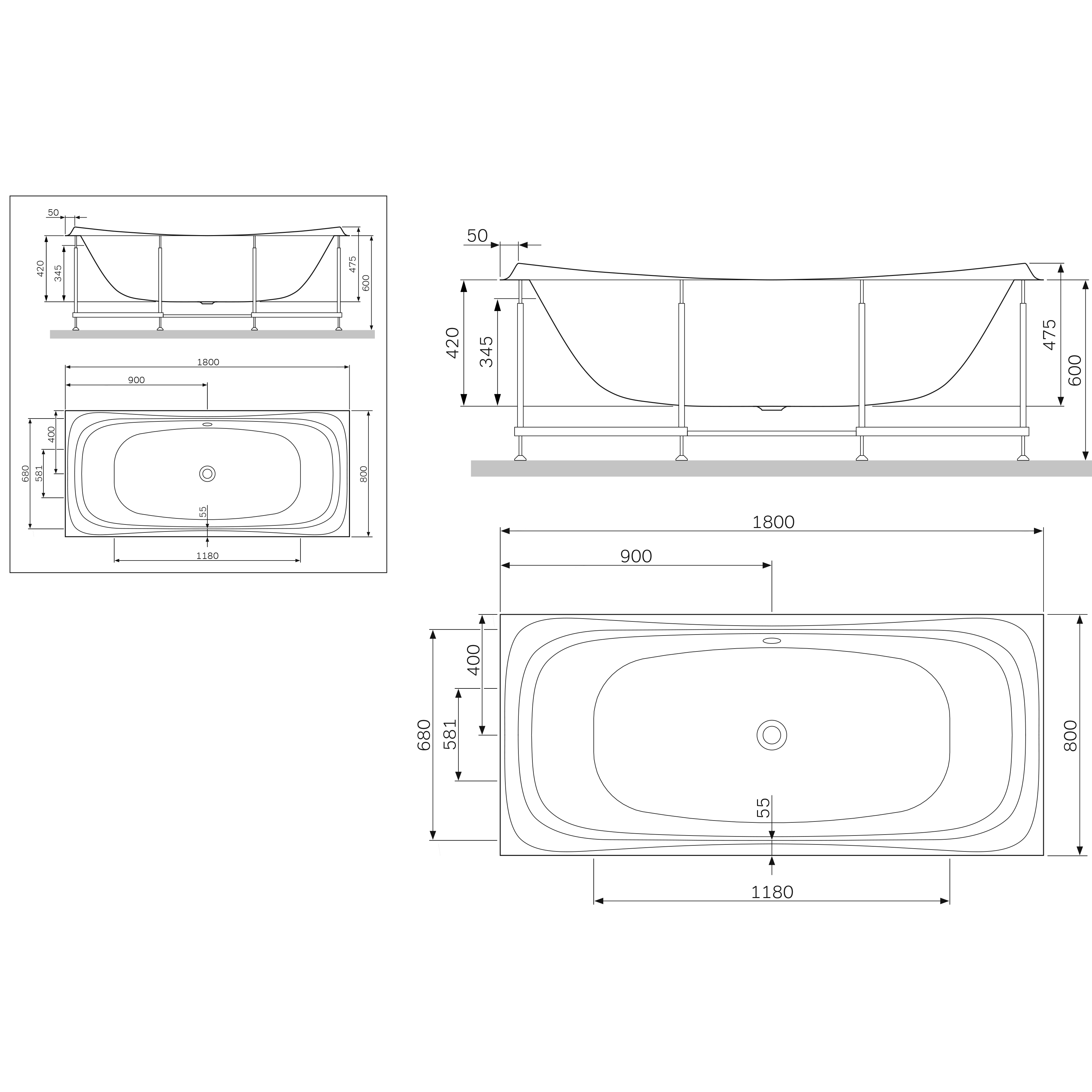 картинка N 3 к AM.PM Sensation, панель фронтальная для ванны Sensation A0 180х80 см 