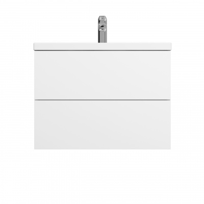 AM.PM GEM, База под раковину, подвесная, 75 см, 2 ящика push-to-open, цвет: белый, глянец 