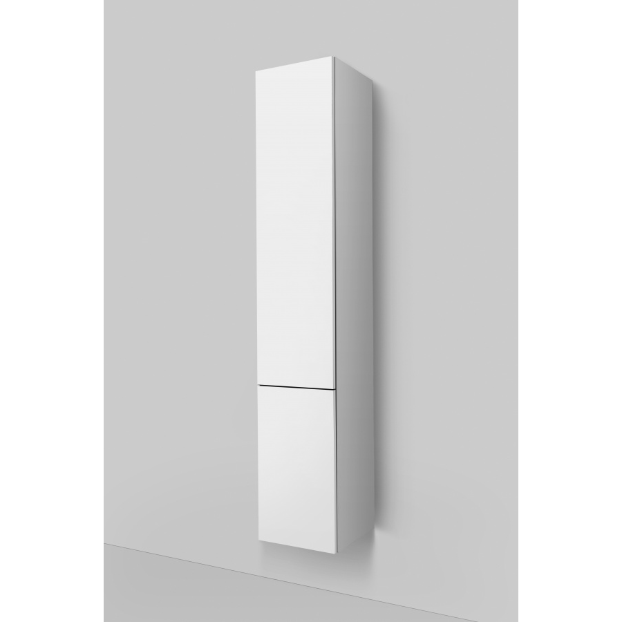 картинка N 10 к AM.PM GEM, шкаф-колонна, подвесной, левый, 30 см, двери, push-to-open, цвет: белый, глянец 