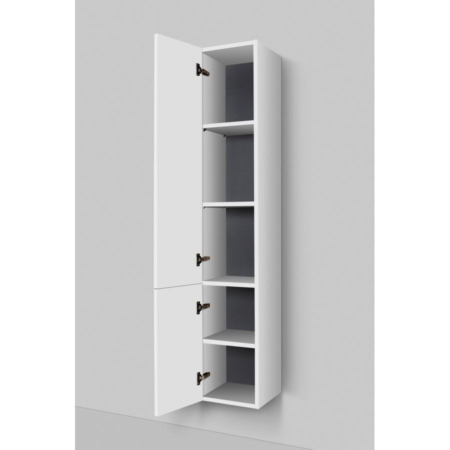 картинка N 12 к AM.PM GEM, шкаф-колонна, подвесной, левый, 30 см, двери, push-to-open, цвет: белый, глянец 