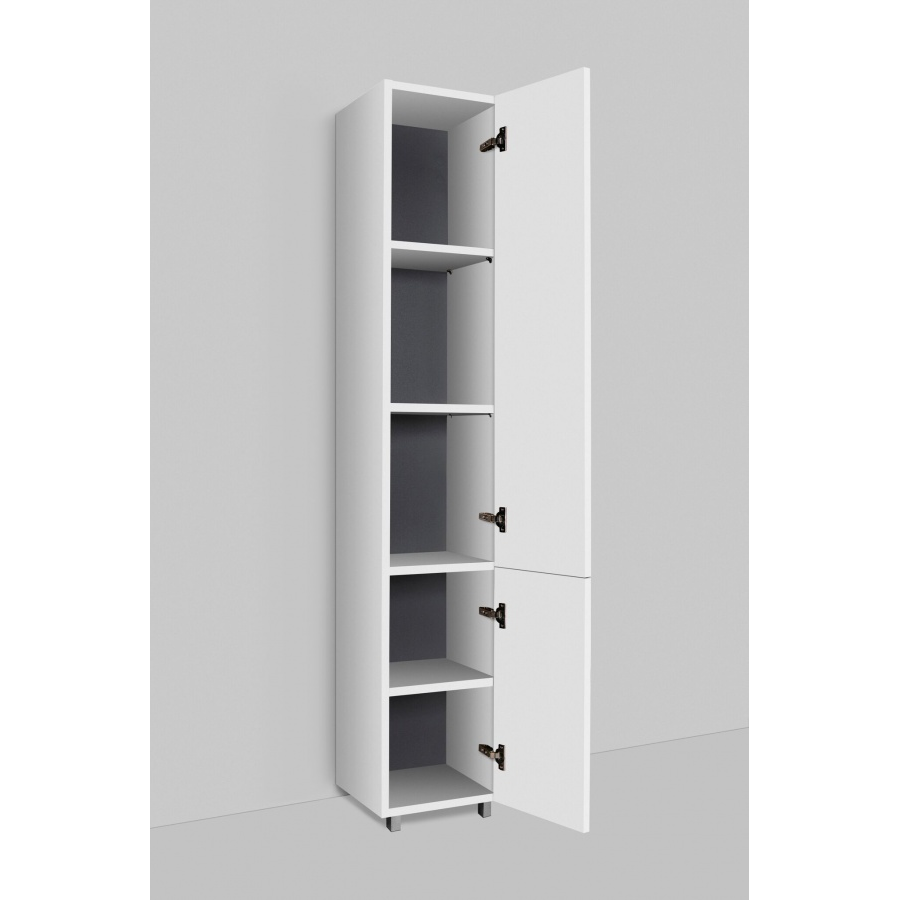 картинка N 8 к AM.PM GEM, шкаф-колонна, напольный, правый, 30 см, двери, push-to-open, цвет: белый, глянец 