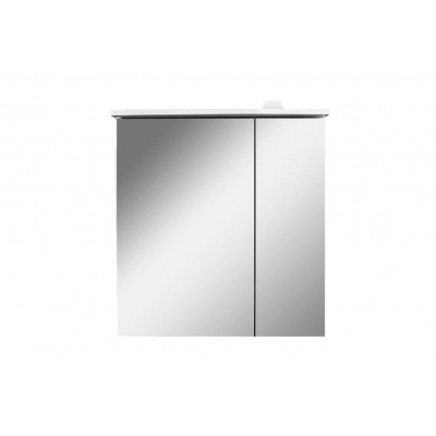 AM.PM SPIRIT 2.0, Зеркальный шкаф с LED-подсветкой, левый, 60 см, цвет: белый, глянец 