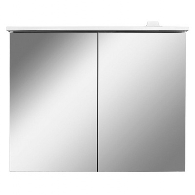 AM.PM SPIRIT 2.0, Зеркальный шкаф с LED-подсветкой, 80 см, цвет: белый, глянец 