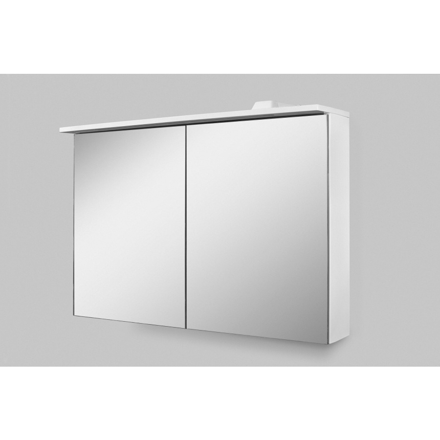 картинка N 8 к AM.PM SPIRIT 2.0, Зеркальный шкаф с LED-подсветкой, 100 см, цвет: белый, глянец 