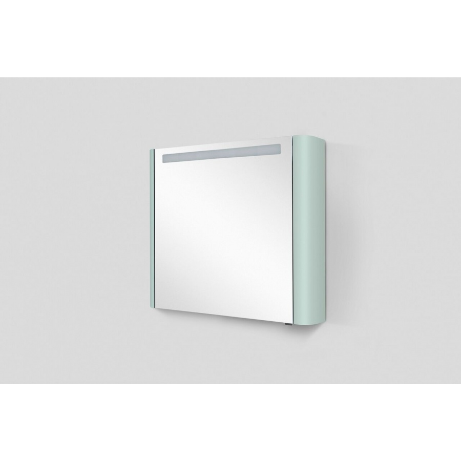 картинка N 2 к AM.PM Sensation, зеркало, зеркальный шкаф, левый, 80 см, с подсветкой, мятный, глянцевая,шт 