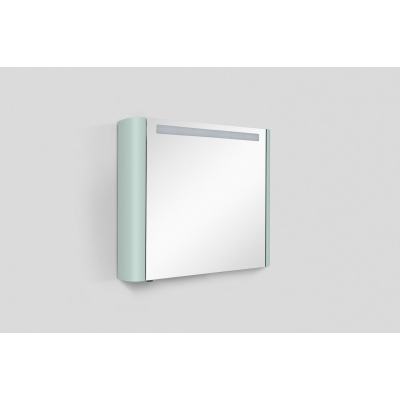 AM.PM Sensation, зеркало, зеркальный шкаф, правый, 80 см, с подсветкой, мятный, глянцевая 