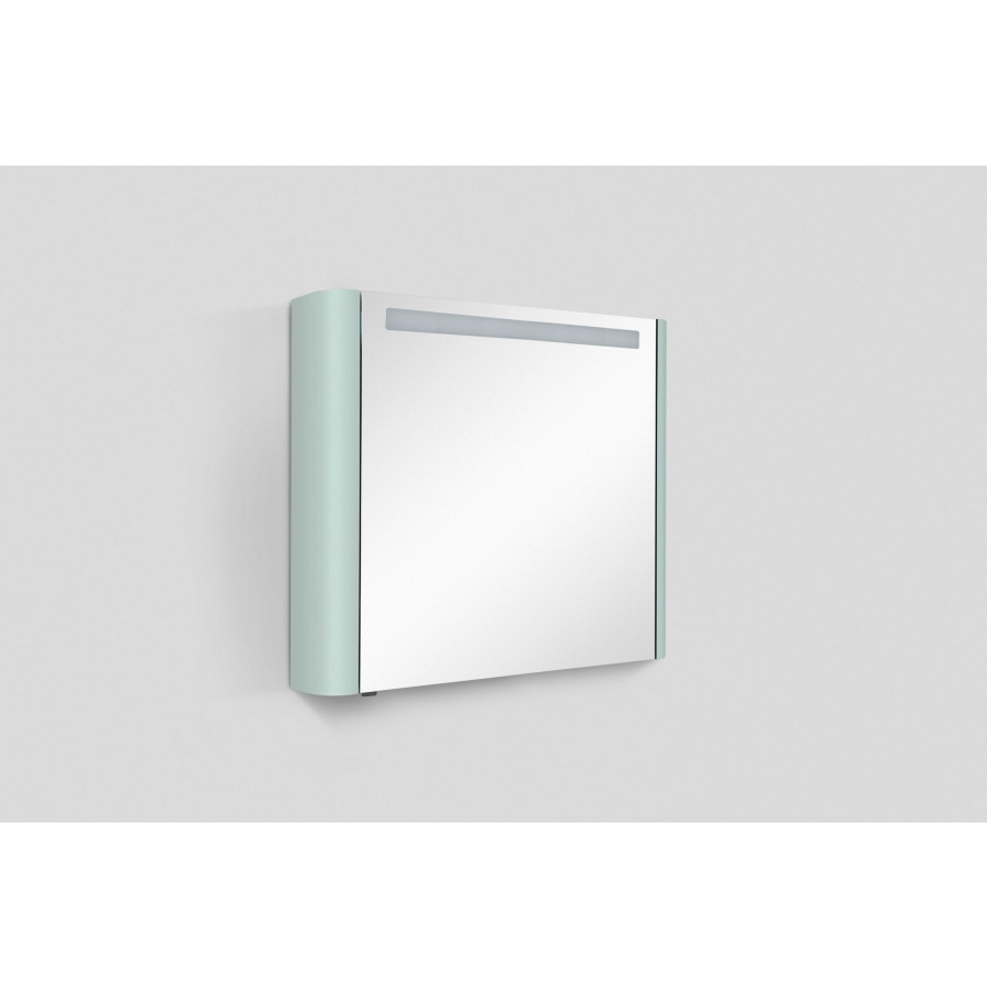 картинка N 2 к AM.PM Sensation, зеркало, зеркальный шкаф, правый, 80 см, с подсветкой, мятный, глянцевая 