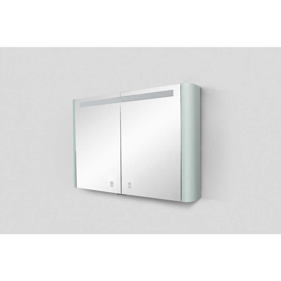 картинка N 2 к AM.PM Sensation, зеркало, зеркальный шкаф, 100 см, с подсветкой, мятный, глянцевая 