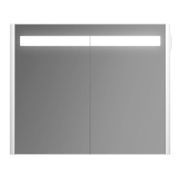 картинка N 1 к AM.PM BLISS, Зеркальный шкаф с подсветкой, универсальный, 80см, белый, глянец 
