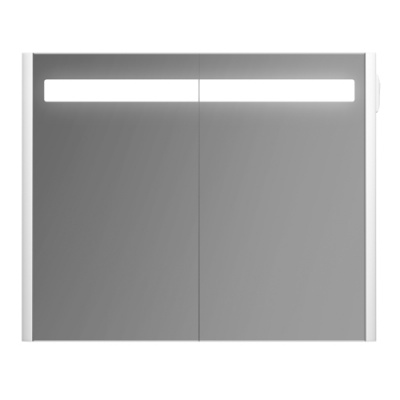 AM.PM BLISS, Зеркальный шкаф с подсветкой, универсальный, 80см, белый, глянец 