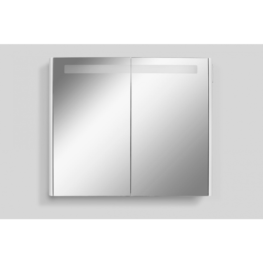 картинка N 8 к AM.PM BLISS, Зеркальный шкаф с подсветкой, универсальный, 80см, белый, глянец 
