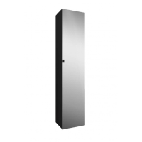 картинка N 1 к AM.PM SPIRIT 2.0, шкаф-колонна, подвесной, правый, 35 см, зеркальный фасад, цвет: графит, м 