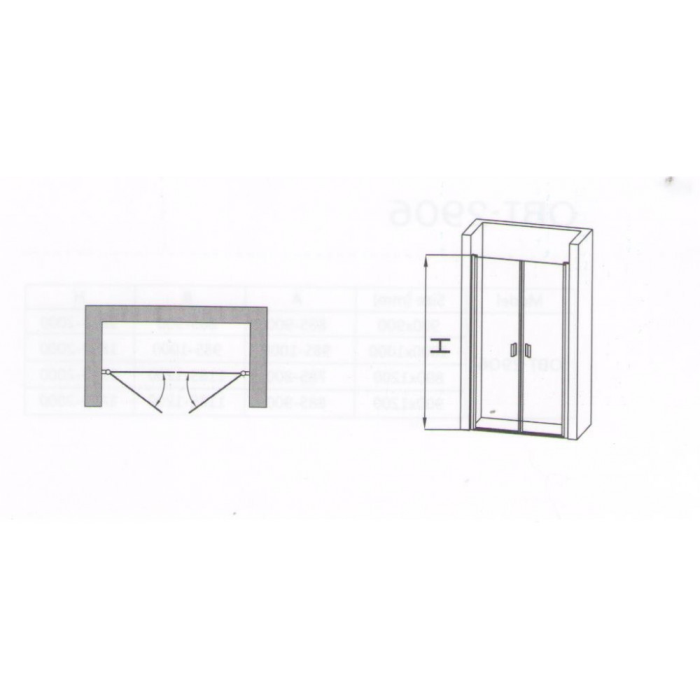 картинка N 2 к Распашные душевые двери RGW LE-05 1000x1950 линия мороза