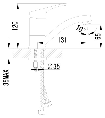 картинка N 2 к LeMark Омега Смеситель для умывальника с поворотным изливом