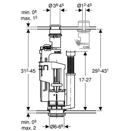 картинка N 2 к Impuls280 Запасной сливной клапан, двойной смыв