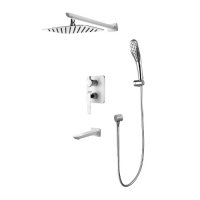 Смеситель для ванны и душа Lemark Melange LM4922CW с лейкой