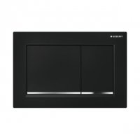 картинка N 2 к Смывная клавиша Geberit Omega 30 115.080.KM.1 черная, хром глянцевая