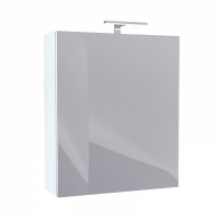 картинка N 1 к Iddis New Mirro Шкаф-зеркало 2-х дверный белый 50 см