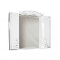 картинка N 1 к AquaLine   Фортуна 100 Зеркало-шкаф  патированное серебром, с розеткой