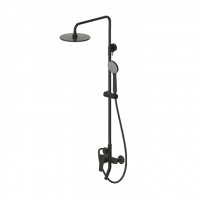 картинка N 2 к Душевая колонна Bravat Rhein со смесителем для ванны, поворотный излив, черный