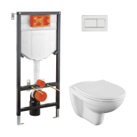 картинка N 1 к Унитаз с инсталляцией + сиденье микролифт + клавиша хром Vitra Norm Fit L-box
