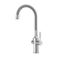 Смеситель для кухни LeMark Эксперт LM5083S-Gray с подключением Смеситель для кухни LeMark Эксперт LM5083S-Gray с подключением