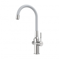 Смеситель для кухни LeMark Эксперт LM5083S-White с подключение Смеситель для кухни LeMark Эксперт LM5083S-White с подключение