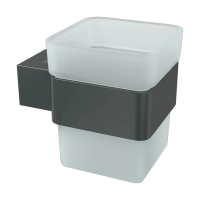 LeMark Smooth Line Стакан для зубных щёток с держателем, графи LeMark Smooth Line Стакан для зубных щёток с держателем, графи