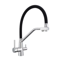 картинка N 1 к Смеситель для кухни Avrora Kitchen с гибким изливом хром с подключением фильтра питьевой воды, хр