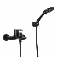 картинка N 2 к Смеситель для ванны Avrora Moon с коротким изливом, матовый черный