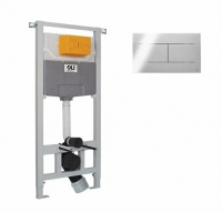 OLI 120 ECO Инсталляция mechanic с кнопкой Slim хром глянец