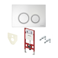 Комплект с клавишей смыва TeceSpring с круглыми кнопками, хром Комплект с клавишей смыва TeceSpring с круглыми кнопками, хром