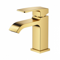 Смеситель для умывальника Raglo R02 сатин золотой