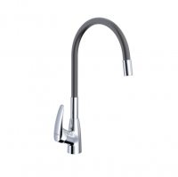 картинка N 1 к Смеситель для кухни Avrora Kitchen с высоким гибким изливом, серый